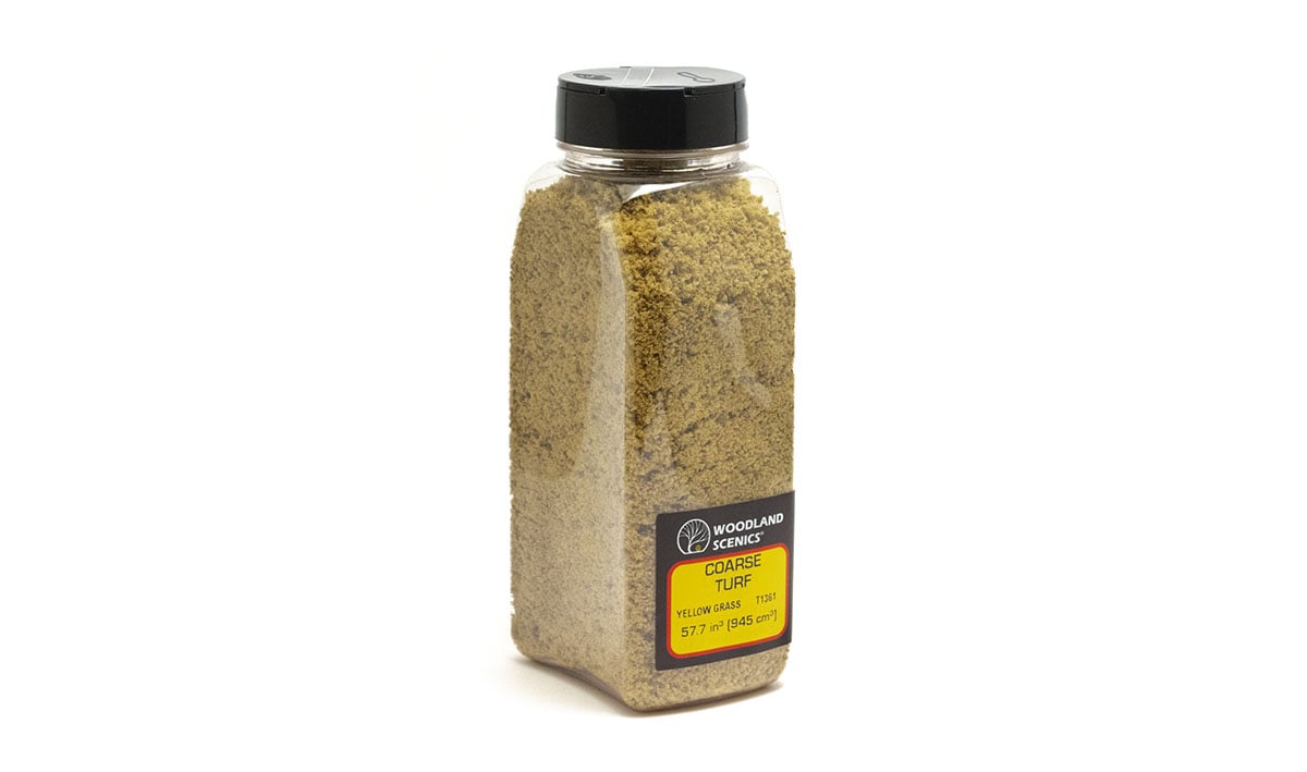 Woodland Scenics Coarse Turf Shaker, Yellow Grass/50 cu. in. - WOOT1361