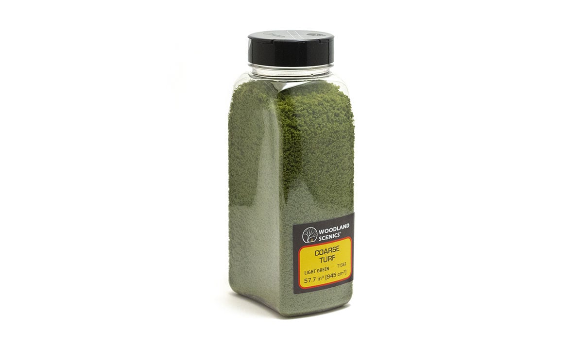 Woodland Scenics Coarse Turf Shaker, Light Green/50 cu. in. - WOOT1363