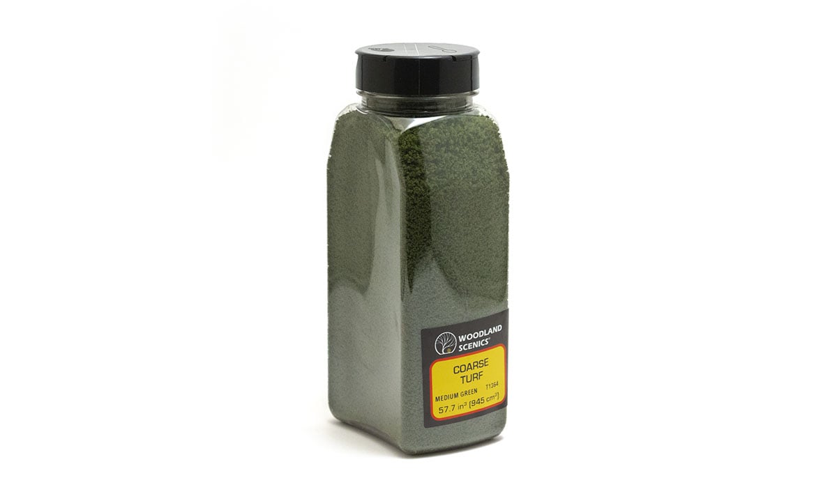 Woodland Scenics Coarse Turf Shaker, Medium Green/50 cu. in. - WOOT1364