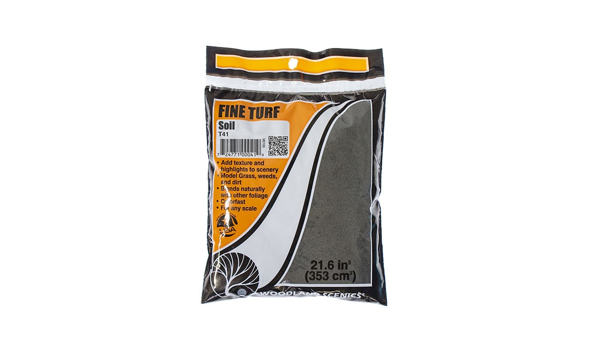 Woodland Scenics Fine Turf Bag, Soil/18 cu. in. - WOOT41