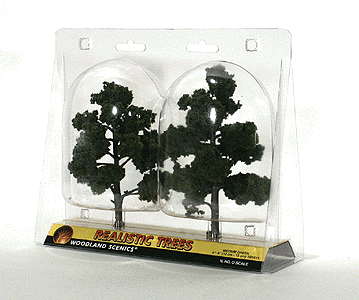 Woodland Scenics Ready-Made Tree, Medium Green 5-6" (2) - WOOTR1513