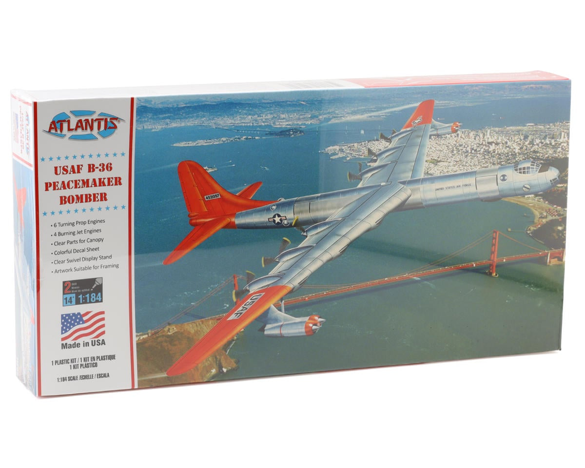 Atlantis Toy and Hobby Inc. B-36 Peacemaker Bomber 1/184 Plastic Model Kit