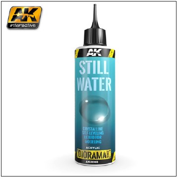 AK Interactive Diorama Series: Still Water Effect Liquid Crystalline Acrylic 250ml Bottle - AKI8008