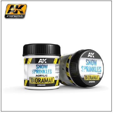 AK Interactive Diorama Series: Snow Sprinkles Texture Acrylic 100ml Bottle - AKI8009