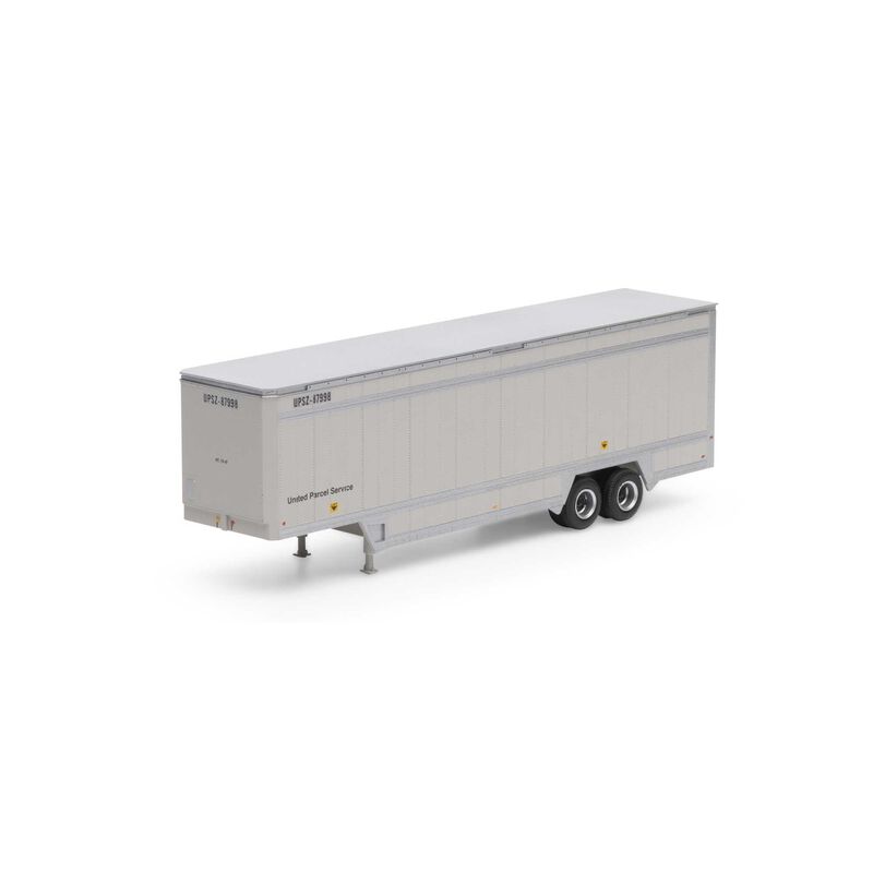 Athearn HO 40' Drop Sill Parcel Trailer,UPS/No Logo #87998 - ATH29453