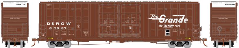 Athearn ATH75105 HO RTR 60' Berwick Hi-Cube Box, D&RGW #63887