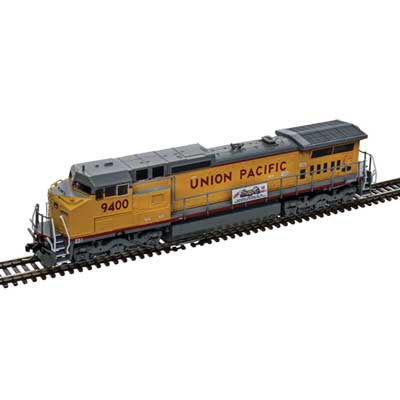Atlas N GE Dash 8-40CW - Standard DC - Master(R) Silver -- Union Pacific (UP) #9400 (1,000th Dash 8 Built, Armour Yellow, gray, red)