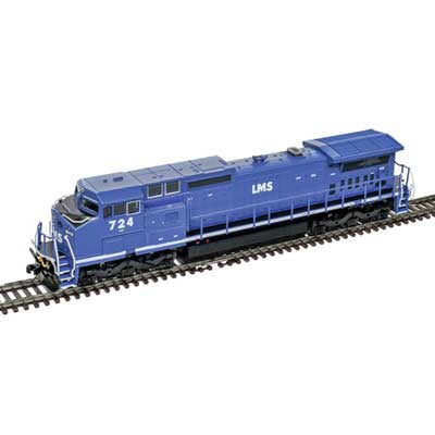 Atlas N GE Dash 8-40CW - Standard DC - Master(R) Silver -- Locomotive Management Services LMS #724 (blue, white, black)
