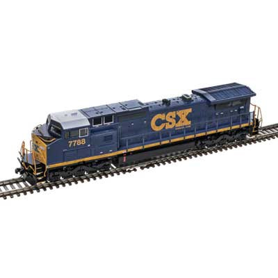 Atlas N GE Dash 8-40CW - Sound and DCC - Master(R) Gold -- CSX #7788 (YN3, blue, yellow, black, Website Logo)