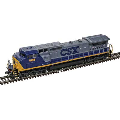 Atlas N GE Dash 8-40CW - Sound and DCC - Master(R) Gold -- CSX #7886 (YN2, blue, gray, yellow)