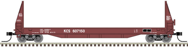 Atlas N 50' Sieco Pulpwood Flat Car, KCS #607150 - ATL50004866