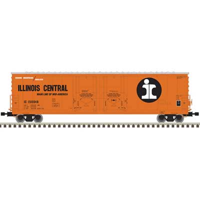 Atlas Evans 53' Double Plug-Door Boxcar - Ready to Run - Master(R) -- Illinois Central 150077 (orange, black, white) - ATL50005206