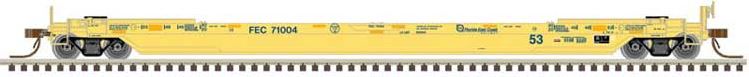 Atlas N 53' Rebuilt Well Car - Ready to Run - Master(R) -- Florida East Coast 71004 (yellow) - ATL50005314