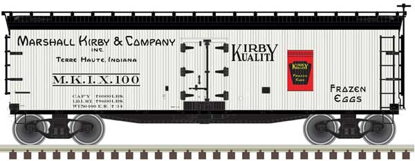 Atlas 40' Wood Reefer - Ready to Run - Master(R) -- Kirby Frozen Eggs 101 (white, black, red) - ATL50005493