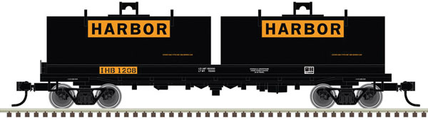 Atlas Cushion Coil Car with Round Hoods - Ready to Run - Master(R) -- Indiana Harbor Belt 1208 (black, orange) - ATL50005722