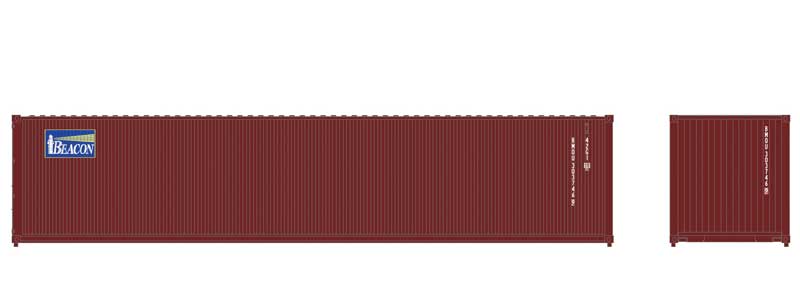 Atlas 40' Standard-Height Container 3-Pack - Assembled -- Beacon BMOU Set 1 (brown) - ATL50005881
