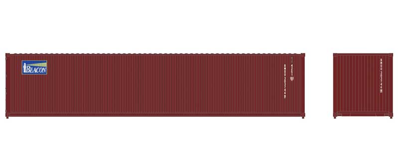 Atlas 40' Standard-Height Container 3-Pack - Assembled -- Beacon BMOU Set 2 (brown) - ATL50005882