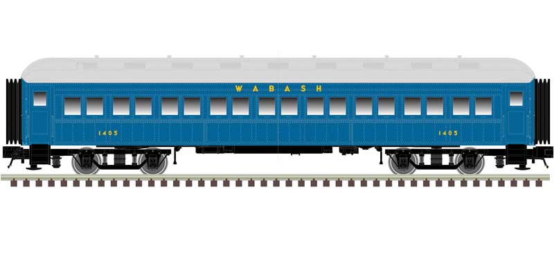 Atlas N ACF Heavyweight 60' Coach - Ready to Run -- Wabash #1400 (blue, gray) - ATL50006248