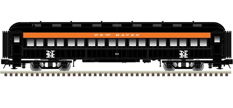 Atlas N ACF Heavyweight 60' Coach - Ready to Run -- New Haven #8115 (black, orange, white) - ATL50006259