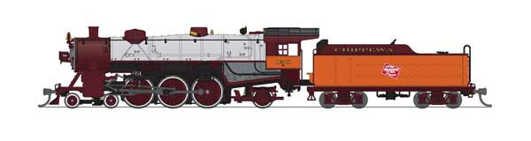 Broadway Limited 10411 N USRA 4-6-2 Heavy Pacific - Standard DC - Stealth -- Milwaukee Road #177 (Chippewa, gray, orange, maroon)