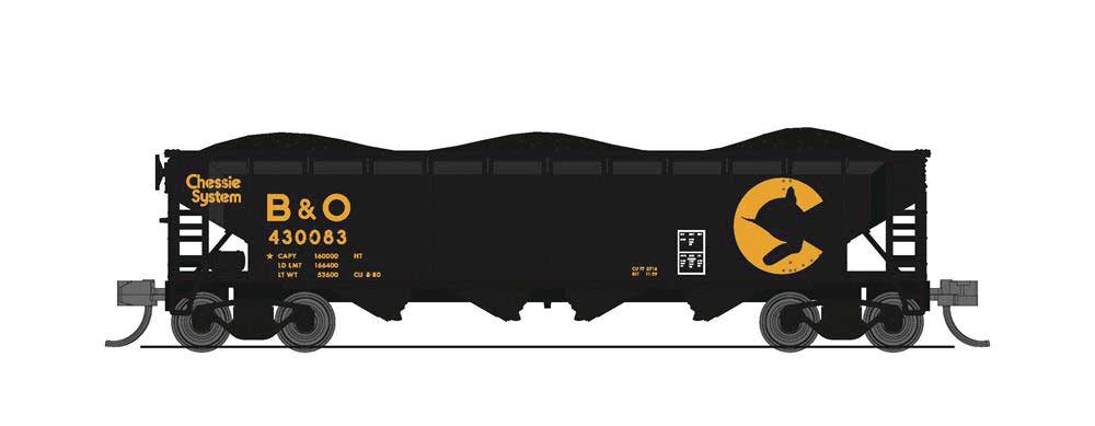 Broadway Limited N, ARA 70 Tn Quad Hopper, Chessie Sys. B&O, 4 Pk A - BLI7422