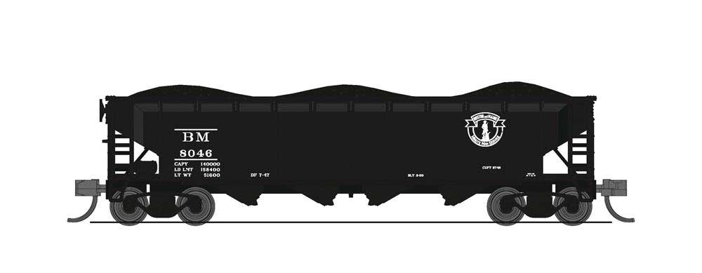 Broadway Limited N, ARA 70 Tn Quad Hopper, B&M, Minute Man, 4 Pk B - BLI7425