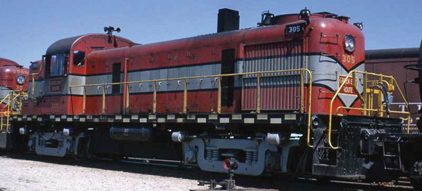 Bowser Alco RS3 w/LokSound & DCC -- Green Bay & Western #308 (red, gray) - BOW24658