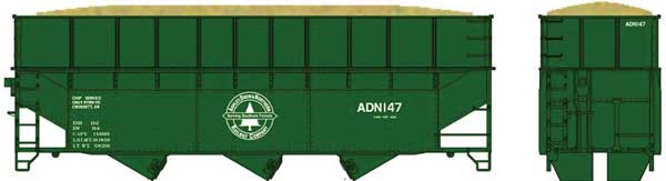 Bowser 70 Ton Wood Chipper Car Ready to Run HO AD&N #137 - BOW42574