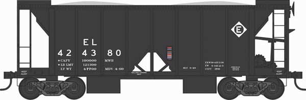 Bowser HO 70-Ton 2-Bay Ballast Car, EL #424388 - BOW43109