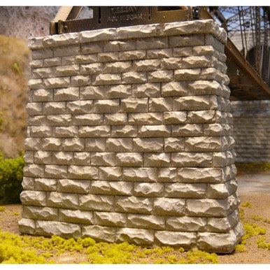 Chooch N Scale Cut Stone Rectangular Bridge Pier 2-Pack -- 2-1/8 x 11/16 x 2" 5.4 x 1.7 x 5.1cm - CHO9831