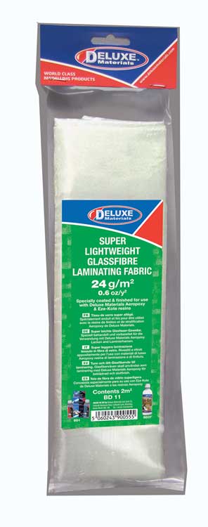 Deluxe Materials Lightweight Fiberglass Cloth, .6oz,Wht - DLMBD11