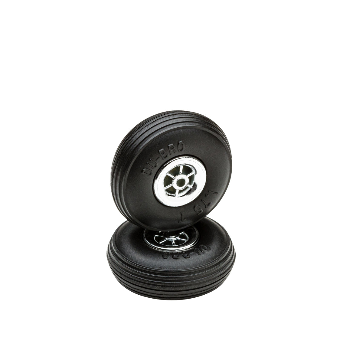 Dubro Treaded Chrome Wheels, 1-3/4" Diameter (2) - DUB175TC