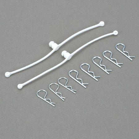 Dubro 2246 Body Klip Retainers, White (2) - DUB2246