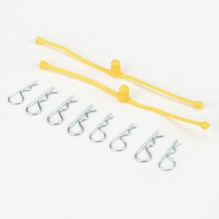 Dubro Body Klip Retainers, Yellow (2) - DUB2247