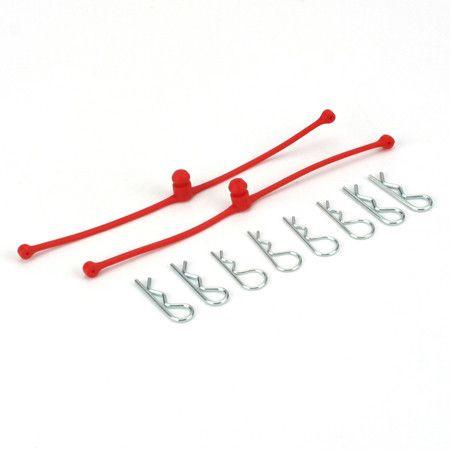 Dubro 2248 Body Klip Retainers, Red (2) - DUB2248