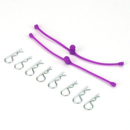 Dubro 2250 Body Klip Retainers, Purple - DUB2250