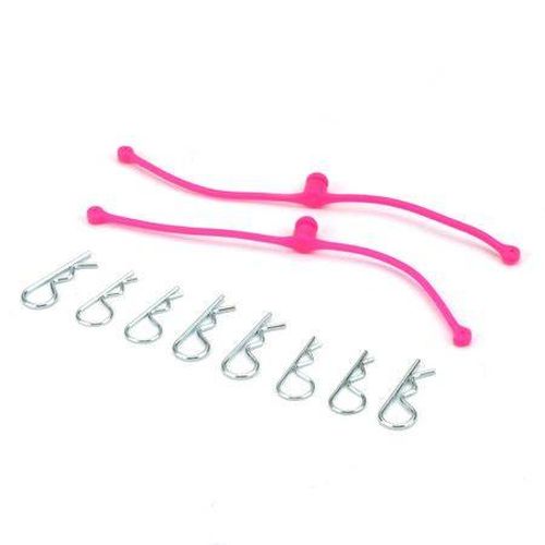 Dubro 2251 Body Klip Retainers, Pink (2) - DUB2251