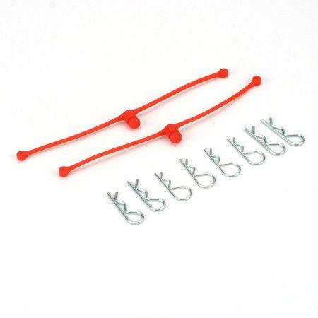 Dubro 2252 Body Klip Retainers, Orange (2) - DUB2252