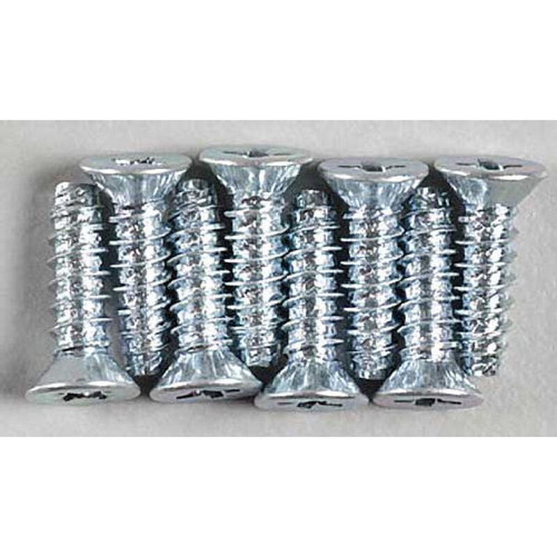 Dubro Flat Head Self-Tap Screws, 3 x 12mm - DUB2298