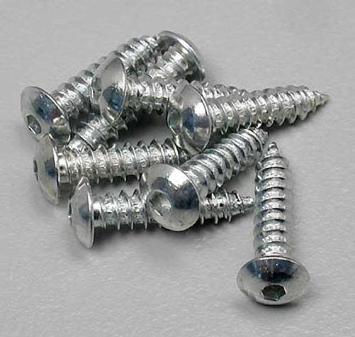 Dubro 527 Button Head Screws, 4 x 1/2" (8) - DUB527