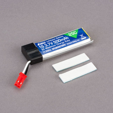 E-flite 500mAh 1S 3.7V 25C LiPo Battery - EFLB5001S25