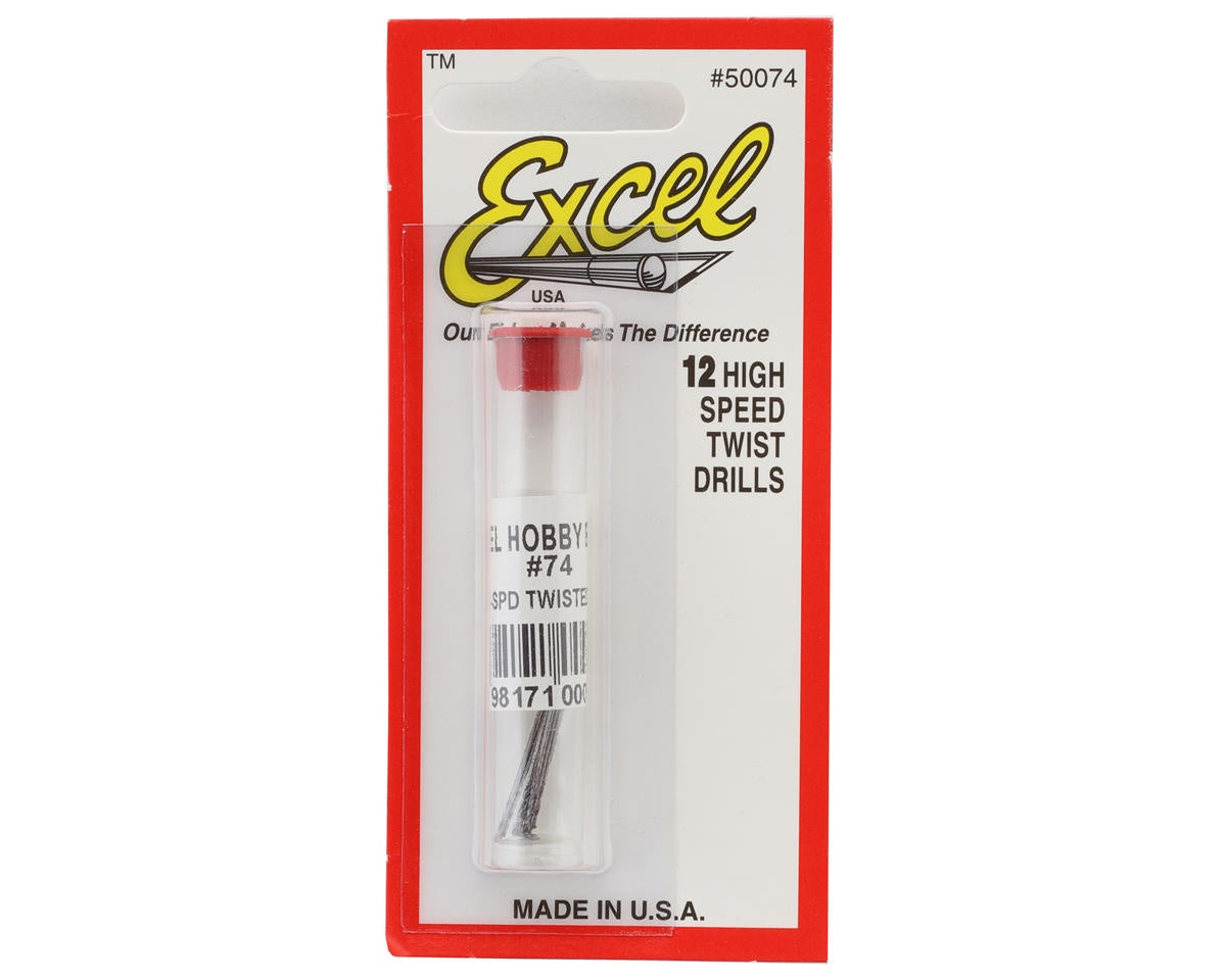Excel High-Speed Twist Drill Bit Set (12) (#74)