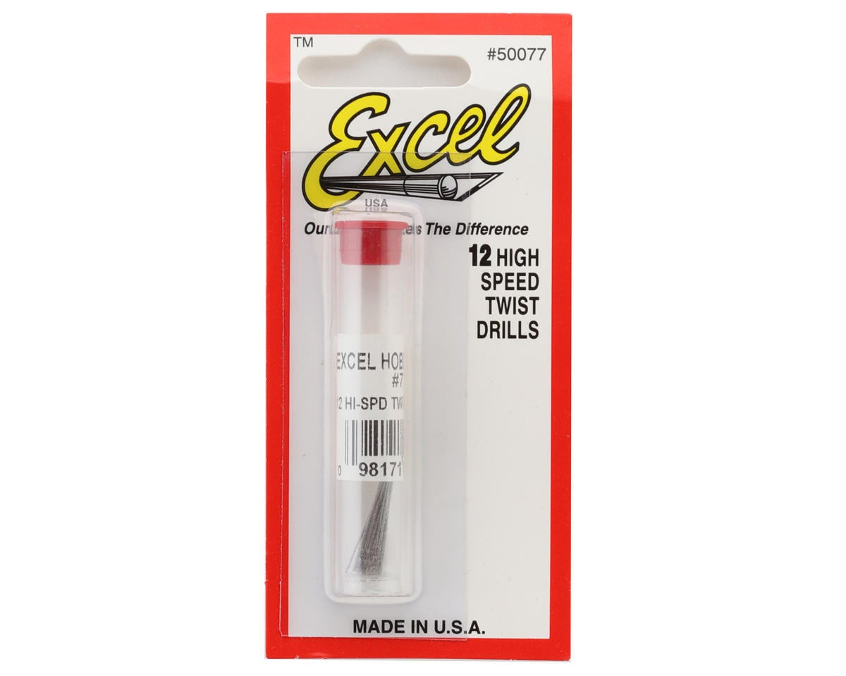 Excel High-Speed Twist Drill Bit Set (12) (#77)