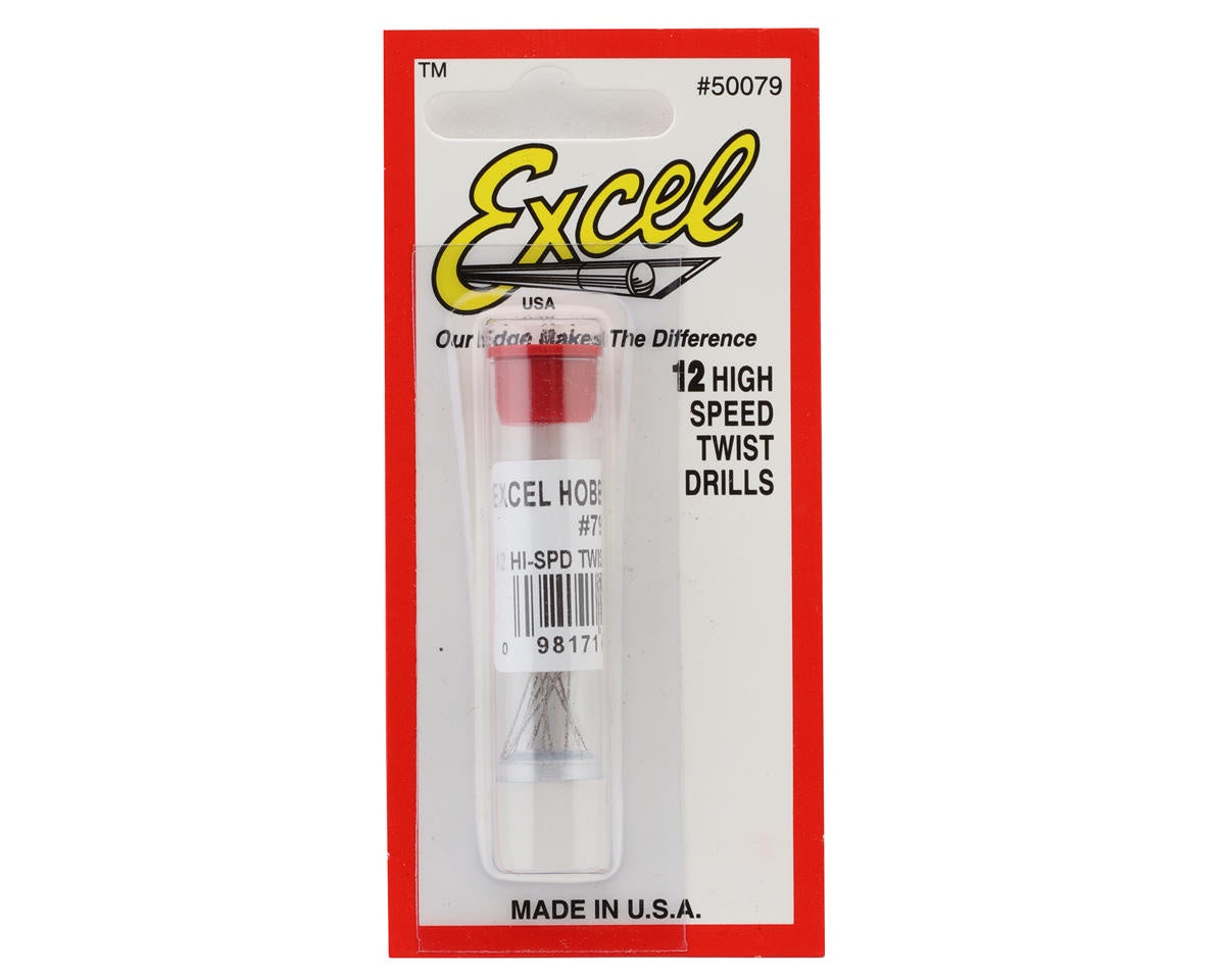 Excel High-Speed Twist Drill Bit Set (12) (#79)