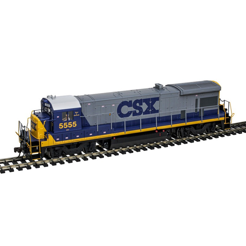 GE B30-7 Low Nose - Standard DC - Master(R) Silver -- CSX #5555 Spirit of Greenville (YN2, Bright Future, gray, blue, yellow)