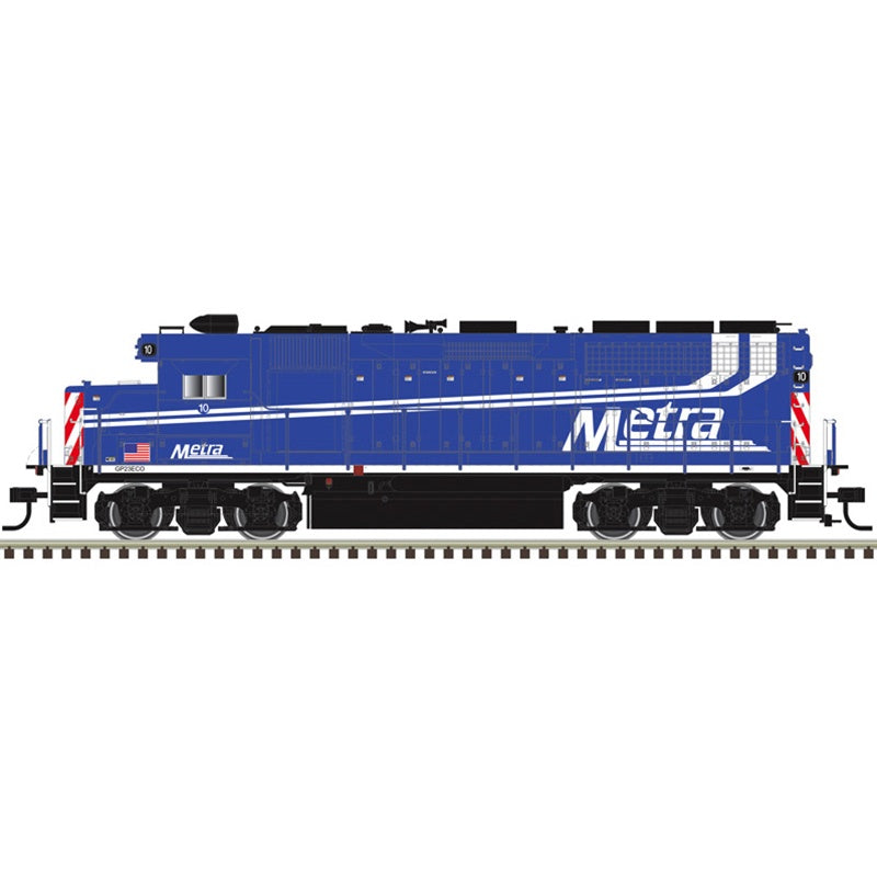 Atlas HO EMD GP40 - LokSound and DCC - Master(R) -- Metra #10 (blue, white, red)