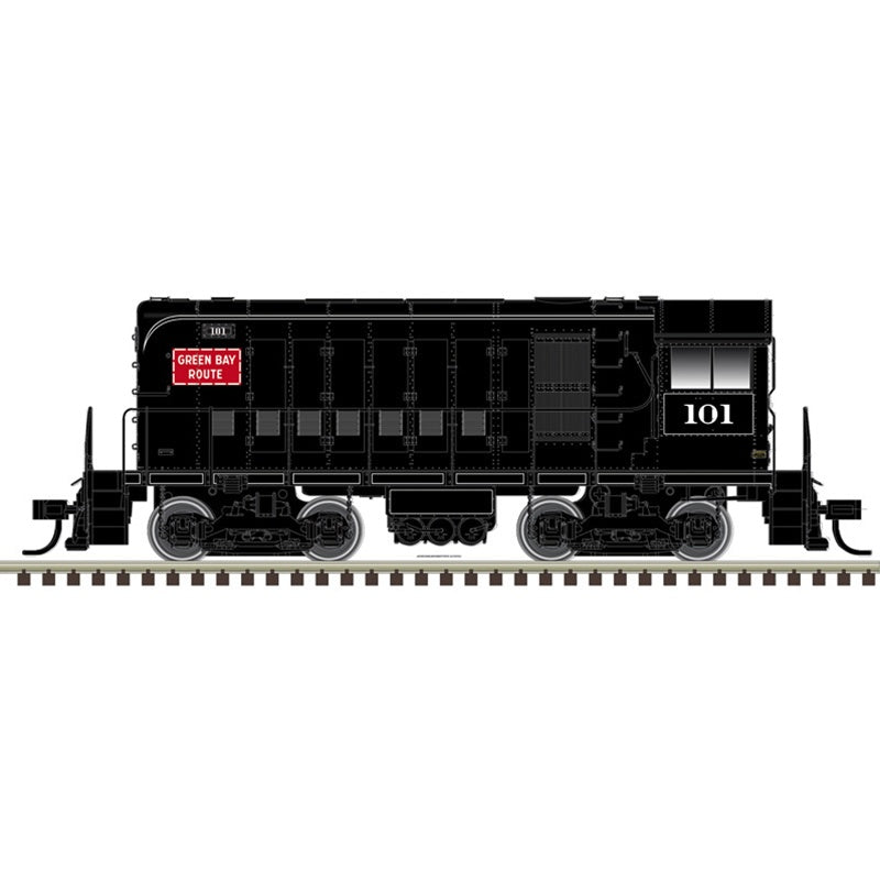 Atlas HO Alco HH660 - Standard DC - Master(R) -- Green Bay & Western (GB&W) #101 (black, white, red)