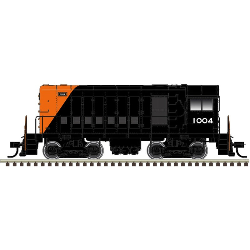 Atlas HO Alco HH660 - LokSound and DCC - Master(R) -- Portland Terminal Company #1001 (black, orange, white)