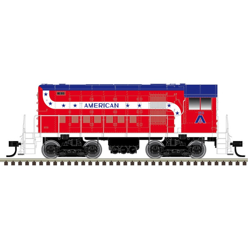 Atlas HO Alco HH660 - LokSound and DCC - Master(R) -- American Cast Iron Pipe Co. #103 (Bicentennial, red, white, blue)
