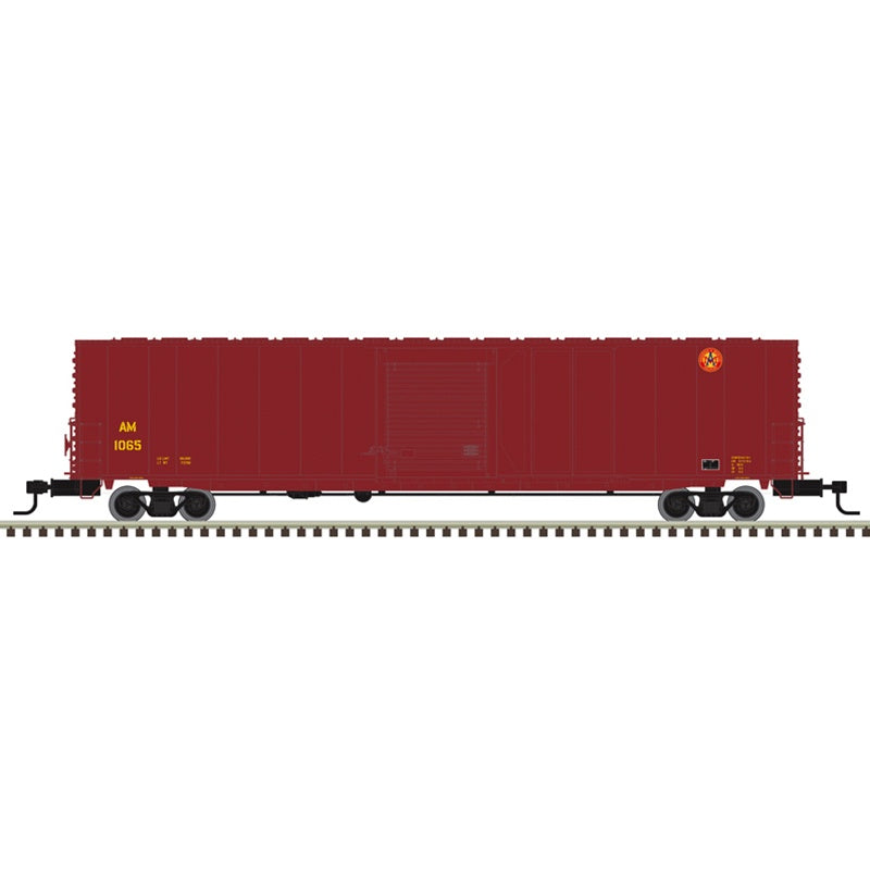 Atlas HO ACF 60' Single-Door Auto Parts Boxcar - Ready to Run - Master(R) -- Arkansas & Missouri (A&M) #1065 (Boxcar Red, white, yellow)